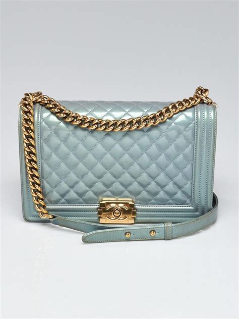 chanel boy bag light blue|Chanel boy original.